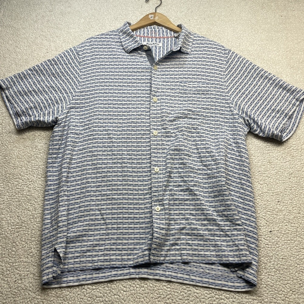 Tommy‎ Bahama Men's Short Sleeve Button-Down Up Shirt Size XL 100% Silk